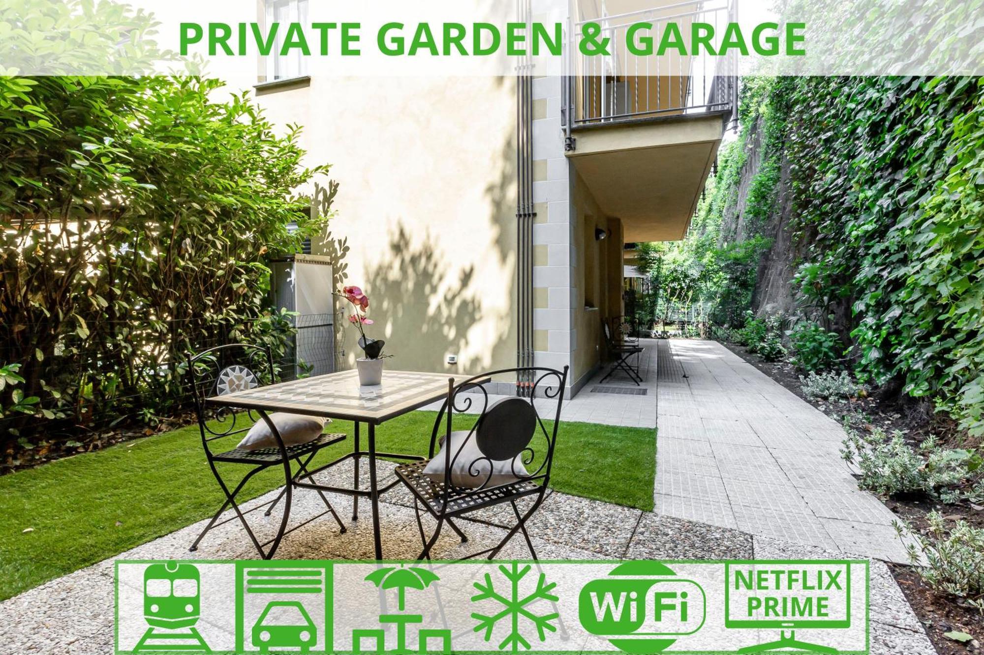 Apartamento Private Garden & Garage - Self Check-in & Remote Access